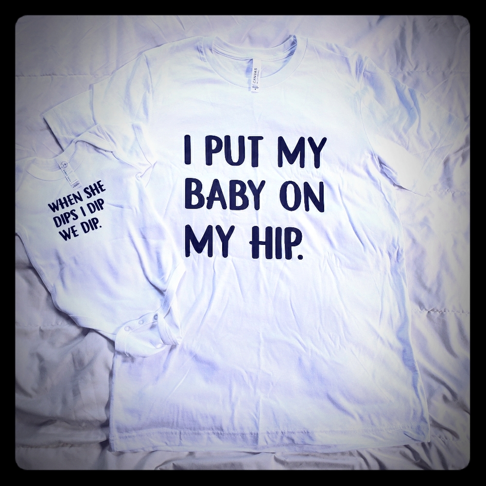 Mama shirt and baby bodysuit